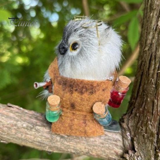 Деревянная фигурка совы, мини-магнитная плюшевая сова, дикая природа, птица, животное, статуэтка для детей, рождественский подарок на День благодарения