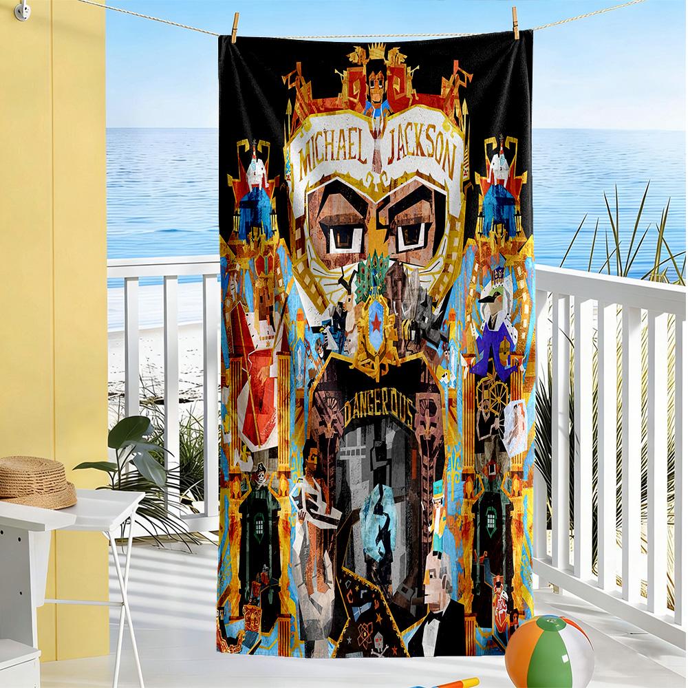Michael Jackson Beach Towel Super Soft & Absorbent Comfortable Lightweight