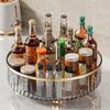 360 Rotating Cosmetic Organizer Light Luxury Perfume Skincare Organizer Transparent Makeup Storage Tray For Jewelry Aromatherapy