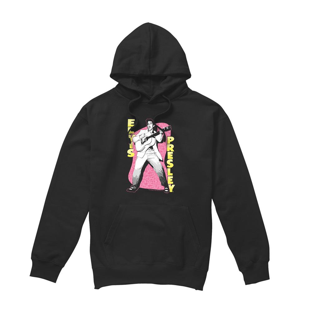 Elvis Presley Unisex Adult Pink Rock Hoodie