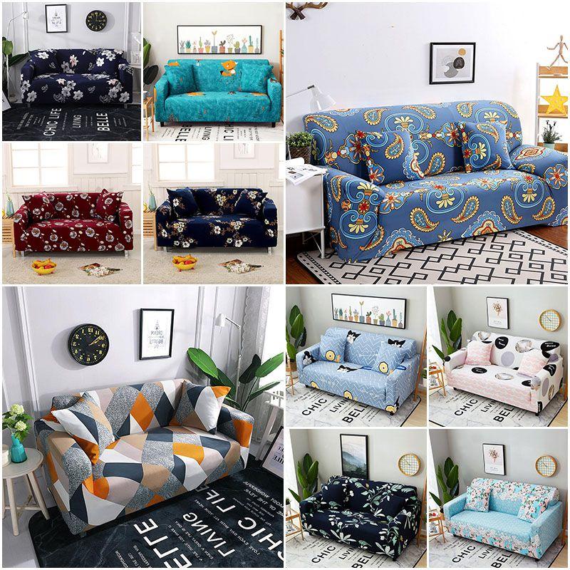 Элегантные эластичные чехлы с цветочным принтом для диванов с мягкой эластичной посадкой и устойчивостью к сминанию