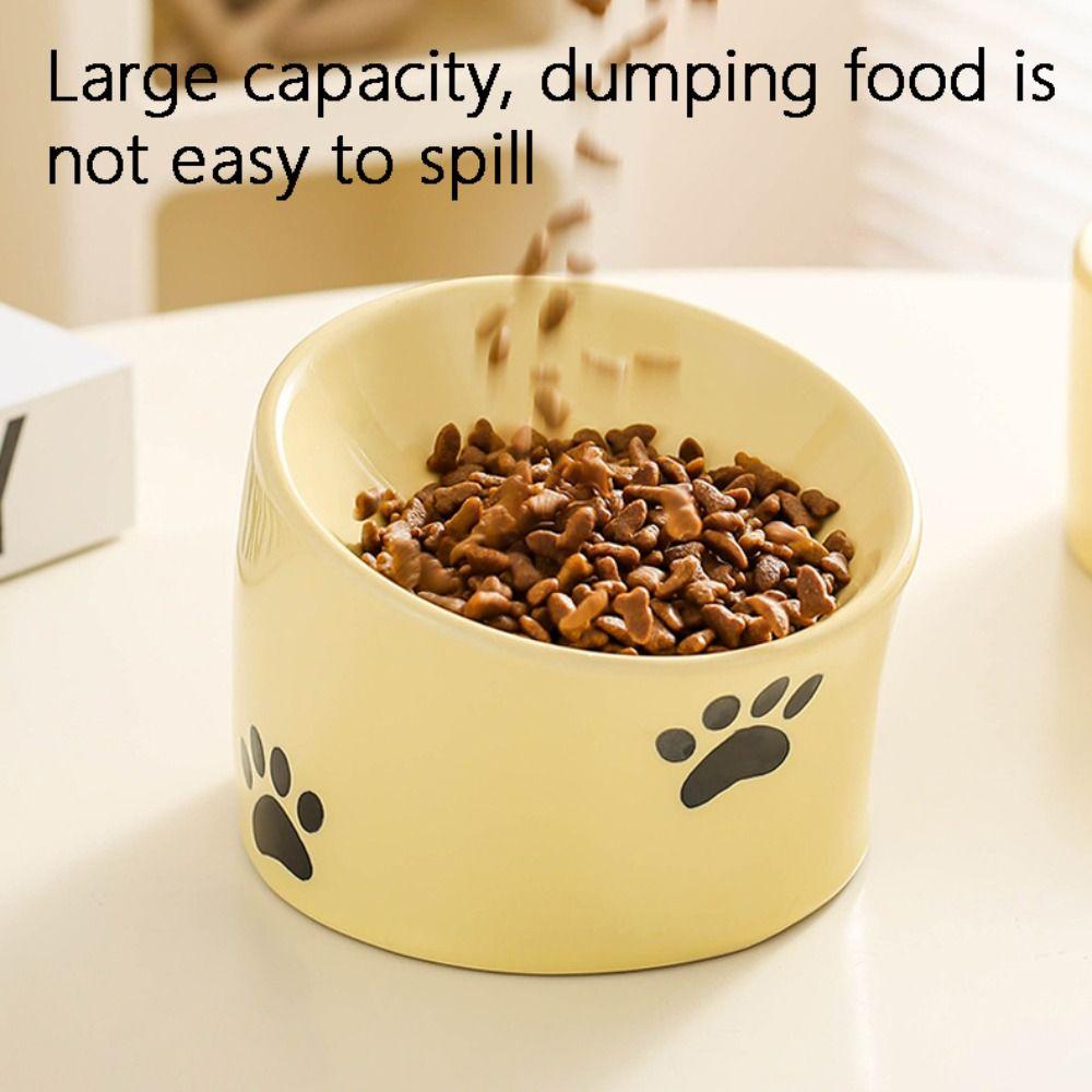 Керамическая миска для кошек с высокими ножками, миска-кормушка для собак, не опрокидывающаяся, миска для поения щенков, товары для животных