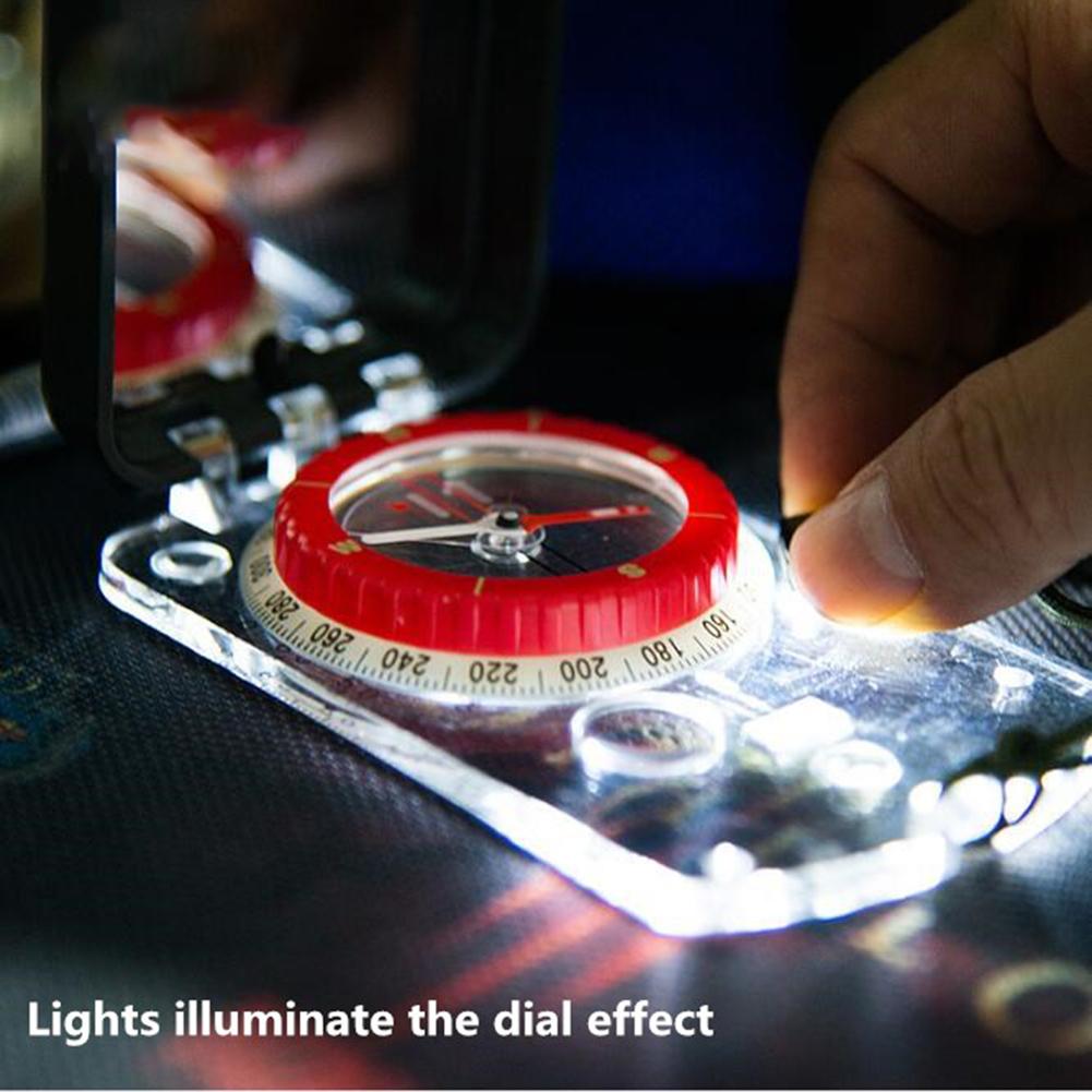 Компас для выживания в кемпинге с флуоресцентным кольцом, компас, снаряжение для выживания для пеших прогулок, кемпинга, альпинизма