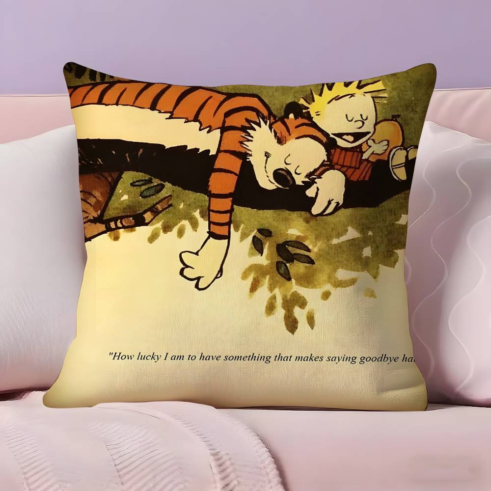 Наволочка C-Calvin And H-Hobbes Наволочка Ультрамягкая Ткань, Дружелюбная к Коже Облачный Комфорт и Скрытая Молния