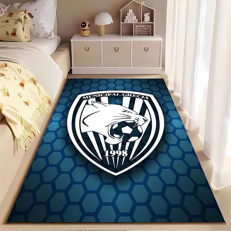 Panther Soccer Emblem Rug suitable as a non-slip mat for the living room or bedroom sofa