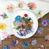 50 Various Bouquets of Mixed and Match Doodle Stickers Transparent Waterproof Pet Stickers DIY Decoration