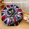 8 Rib Auto Folding Umbrella Motorhead Print Custom Name Text Portable Rain Gear