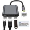 Концентратор USB-C 3-в-1:type-c 3-в-1 PD100 Вт + HDMI(4К/30Гц)+USB3.0