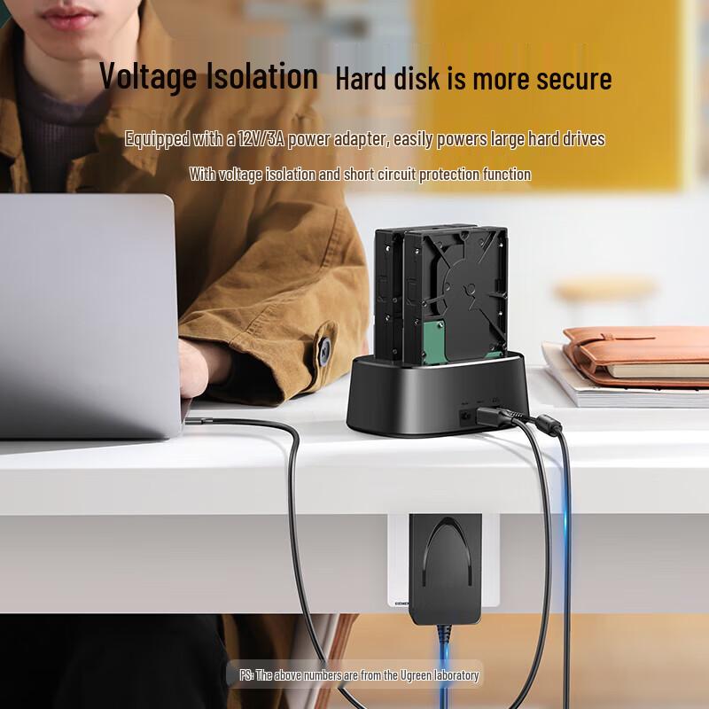 Ugreen Двухслотовая USB 3.0 док-станция для SATA HDD/SSD