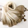 New Autumn and Winter Women Scarf Soft Shawl Cotton Linen Feeling Tassel Pashmina Muslim Hijab Wrap Lady Viscose Scarf