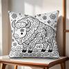Graphic Calm Modern Cushion Cover Natural Linen Organic Fabric DoubleSided Printing Couch Pillow Covers Home Decor