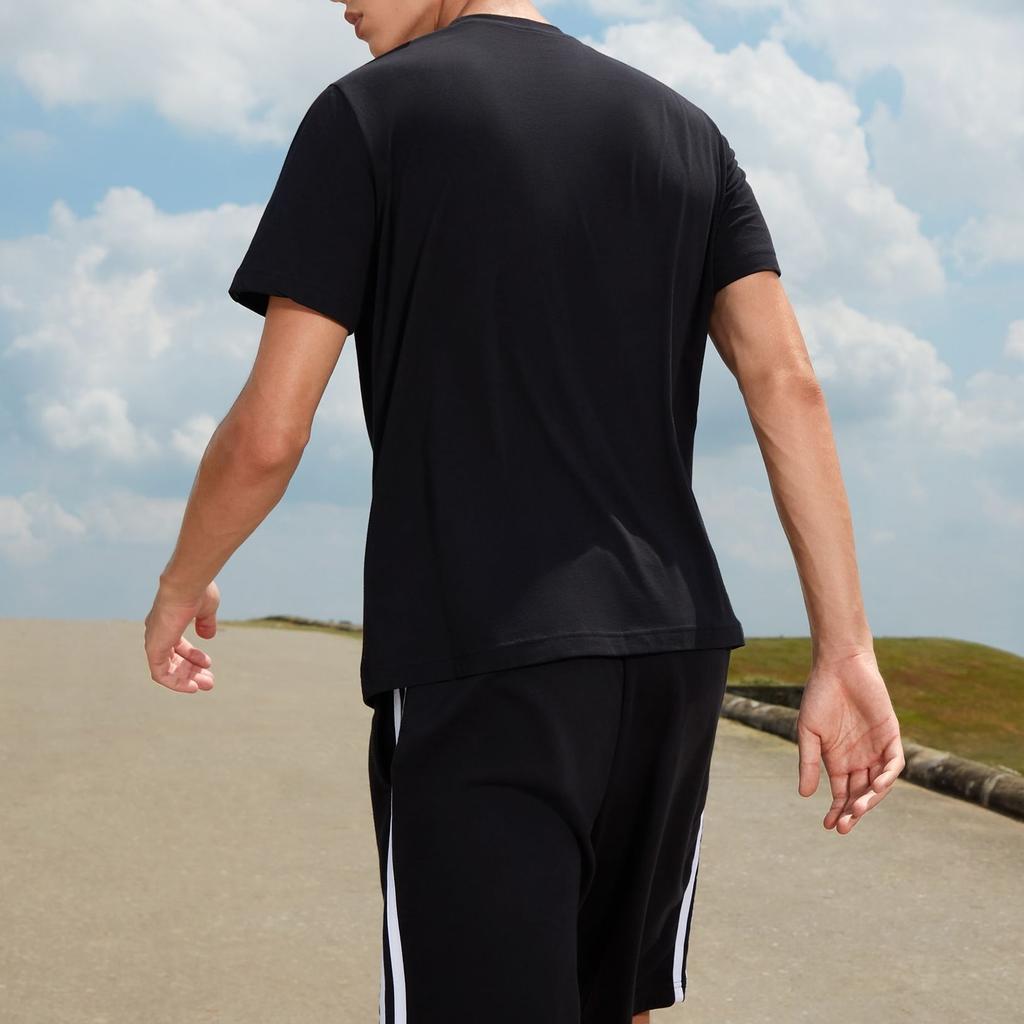 adidas M Fl Lg T Bronzing Logo Printing Sports Short Sleeve Black Men's GV2913