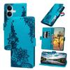 Lace Floral Print PU Leather Flip Wallet Phone Case for Vivo V60 Lite 4G/5G Cover