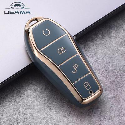 4 кнопки ТПУ чехол для ключа автомобиля для BYD Atto 3 Han EV Dolphin Пульт дистанционного управления Защитная крышка Автоаксессуары