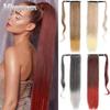 Длинные прямые волосы с конским хвостом, синтетические наращивания, термостойкие волосы 22 34 дюйма, обёрточная бумага для женщин, шиньон с конским хвостом для женщин