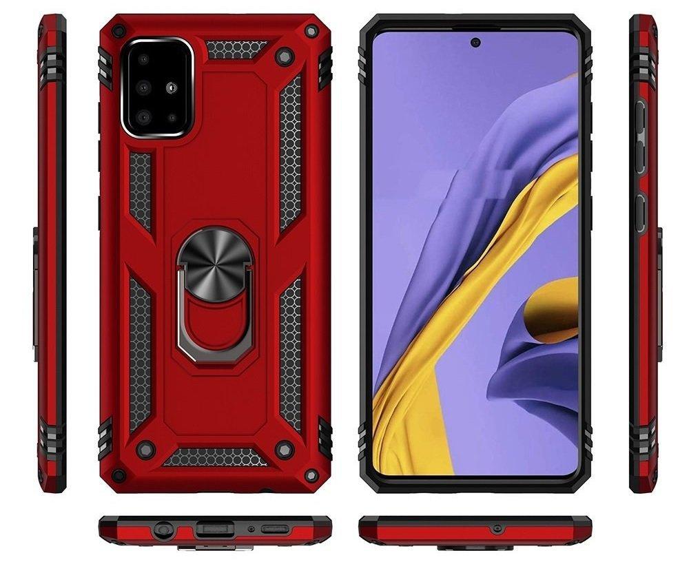 Armored case for Samsung Galaxy A51, Nox Case Ring, red