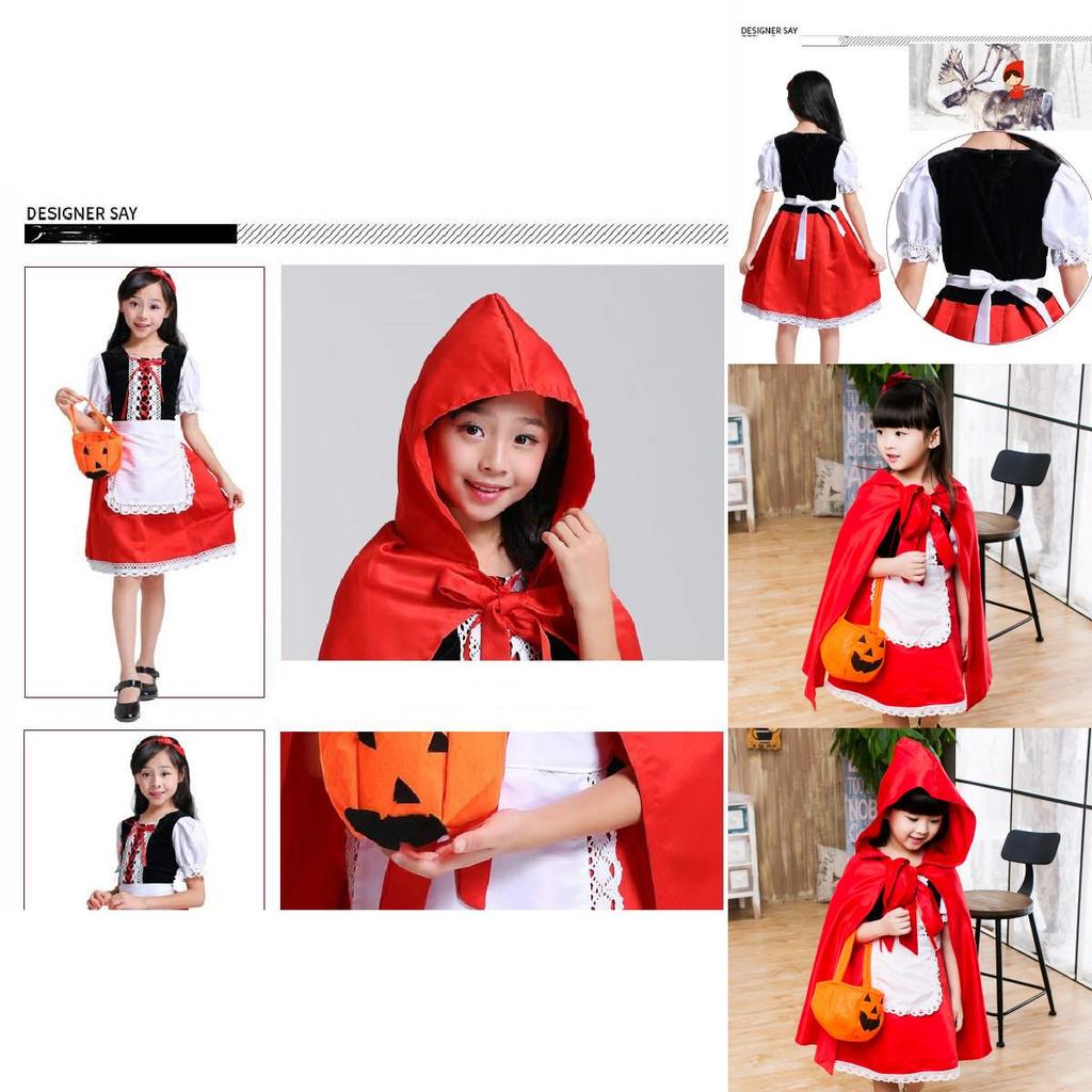 Платье принцессы Красной Шапочки Костюм для Хэллоуина из сказки для детей