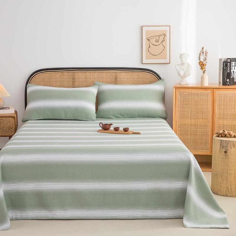 Оптовая продажа 100% хлопок старые грубые тканые простыни чистый хлопок кан одинарный комплект из трех предметов одинарная мягкая циновка студенческое общежитие циновка