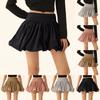 Women's Bubble Skirt Ruffle Hem Pleated Short Skirt High Waist PuffyStreetwear A-Line Flared Skirt