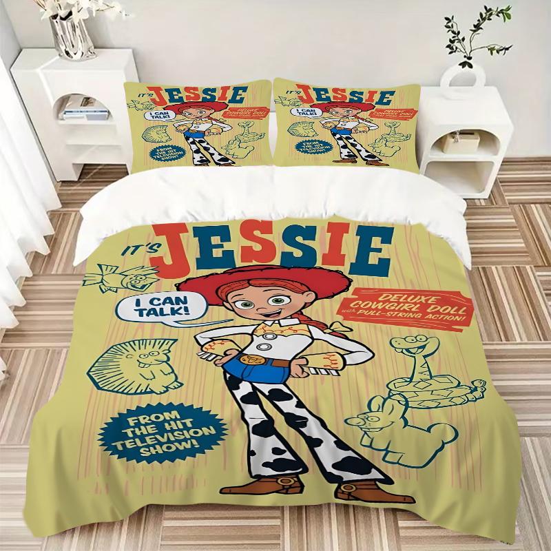 3Pcs Toy Story Jessie Poster Bedding Sets For All Sizes New 3D Printed Bed Cover Comforter Duvet Cover Pillowcase Bedroom Decoration