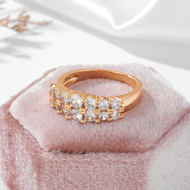 Женские кольца Kinel с блестящим кубическим цирконием, роскошные ювелирные изделия с твердым покрытием