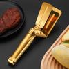 Stainless Steel Food Clip Hollow Long Anti-slip Handle Anti-scald Multifunctional Steak Meat Fish Frying Barbecue Serving Clamp Tong Spatula