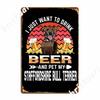 Drink Beer And Pet My Staffordshire Bull Terrier Dog Lover Metal Signs Club Party Home Retro Plates Tin Sign Posters
