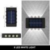 Solar Outdoor Wall Light 12 LED Waterproof Garden Light Courtyard Balustrade Decorative Atmosphere Lamp Down Luminous Solar Lamp