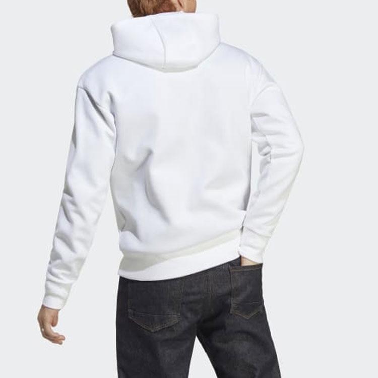 adidas Толстовка с капюшоном и принтом логотипа, с длинным рукавом, мужская, белая, IC3746