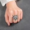 Fashionable and High-end Retro Zodiac Faucet New Open Index Finger Ring