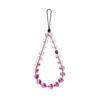 White Heart Phone Lanyard With Pearl Charm Anti-Lost Strap Smartphone Womens Fashion Accessory