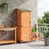 Garden Shed Brown 59.5 x 56 x 176.5 cm Solid Spruce Wood