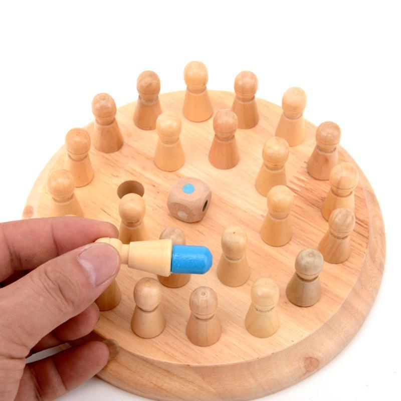 Kids Wooden Memory Match Stick Chess Game Educational Toys Gift