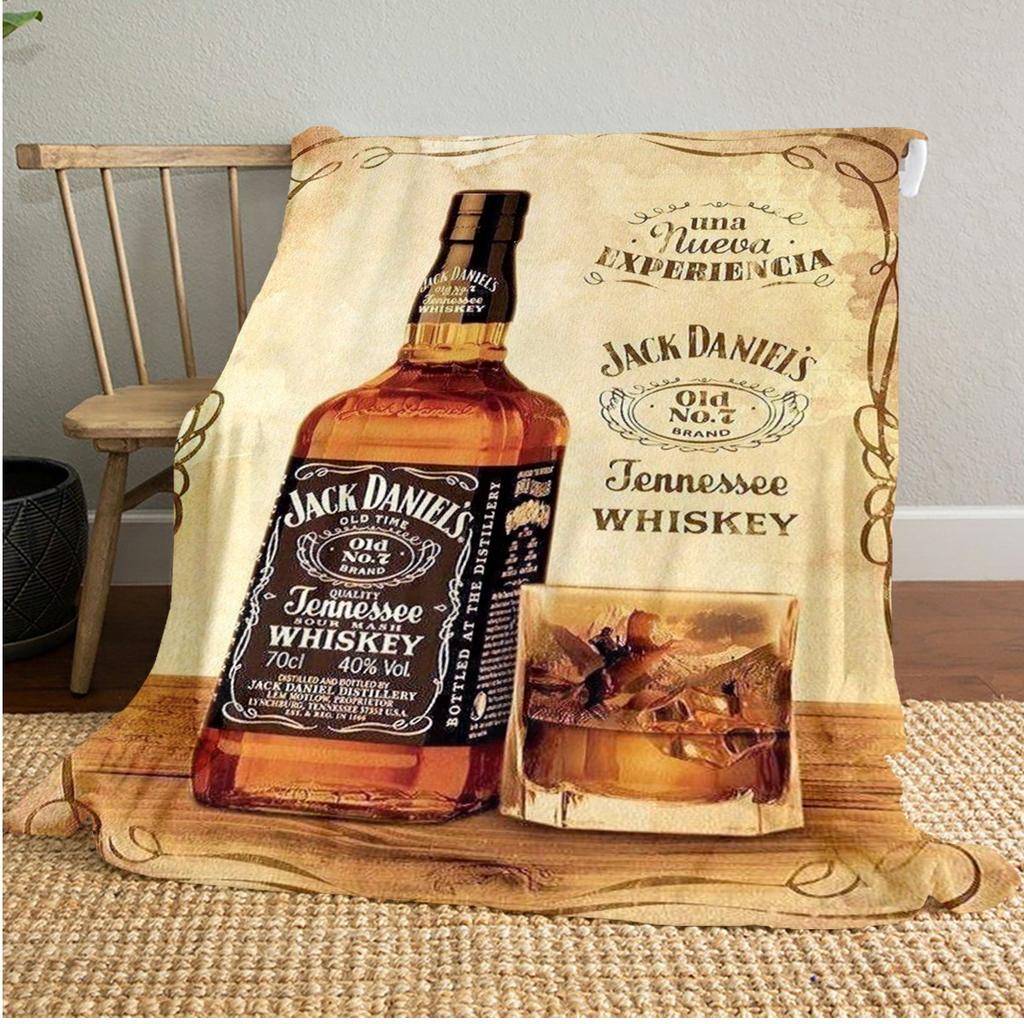 Jack Daniel's Sparkle Plush Blanket Soft Comfortable All Seasons blanket Sofa Office Naps blanket Outdoor Travel throw Perfect Gift