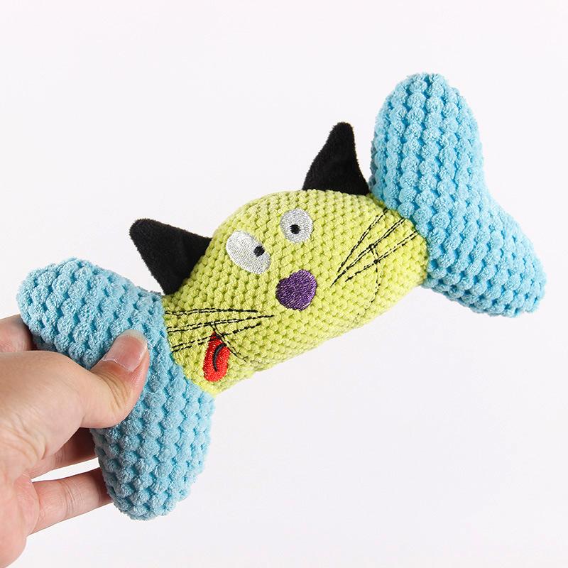 Милые плюшевые игрушки для питомцев в форме косточки кошки для прорезывания зубов и игры