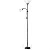 SPARI Lampadaire 2L Avec Liseuse Noir/blanc E27+E14
