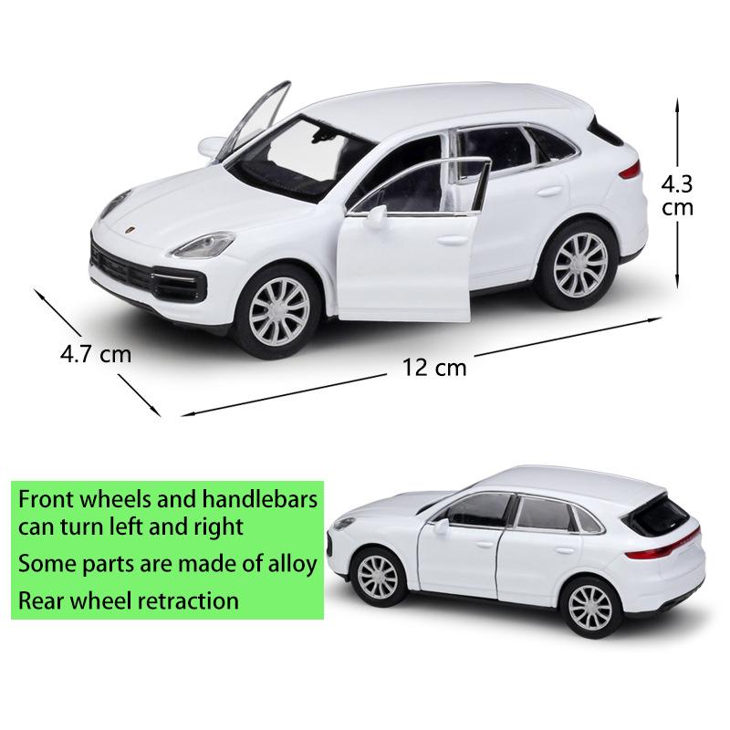 Welly 1:36-масштабная модель автомобиля из сплава Porsche Cayenne Turbo, литая под давлением металлическая игрушечная модель автомобиля, модель автомобиля с высокой имитацией, детские подарки
