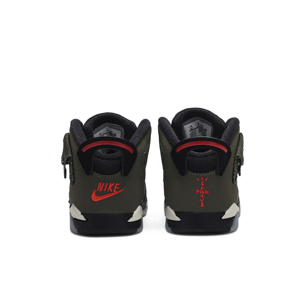 Air Jordan 6 Retro Toddler 'Olive' (Unisex) Medium Olive / Black / Sail / Univeristy Red Toddler Shoes CQ3567 200