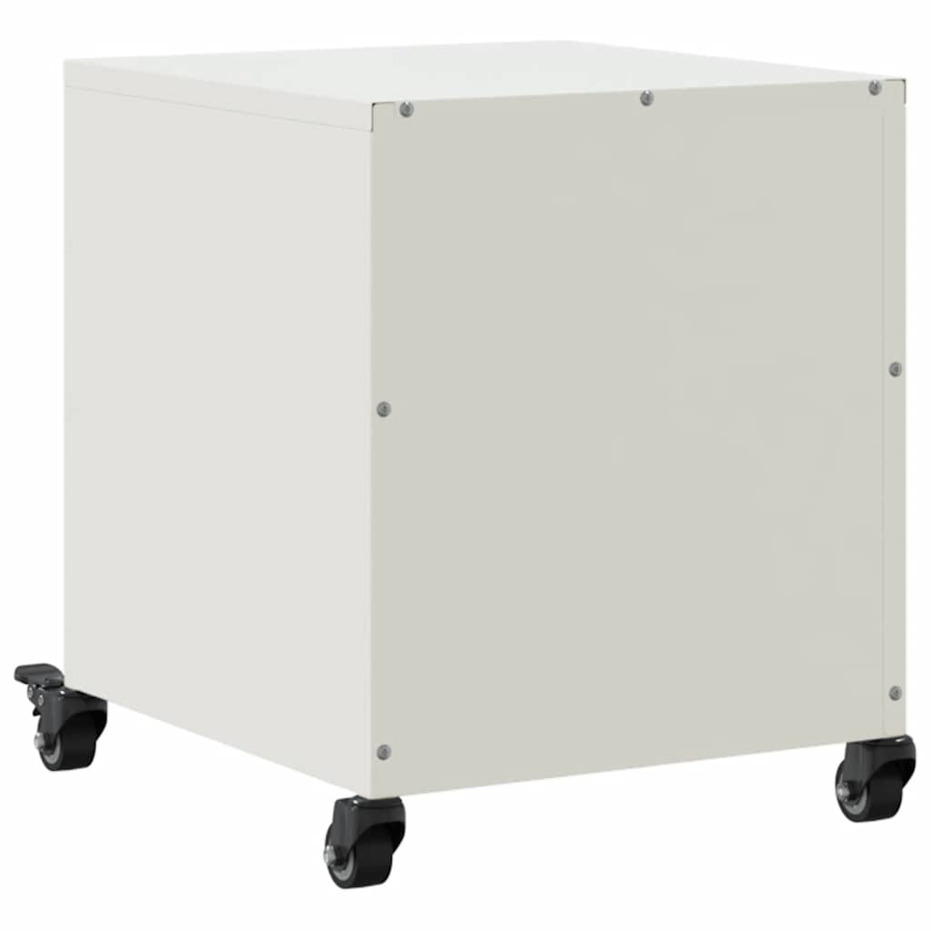 Nightstand White 36x39x43.5 cm Steel
