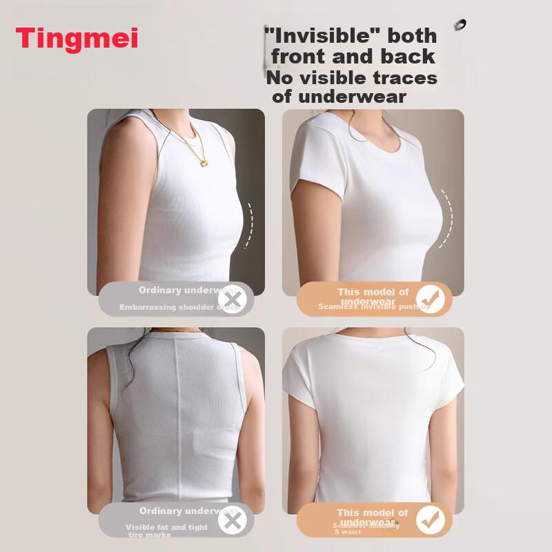 GRACEWELL Жидкая основа-бюстгальтер Seamless Invisible для женщин, Новый удобный цельный бюстгальтер без спинки, Тонкий стиль, Без косточек, Боковая поддержка