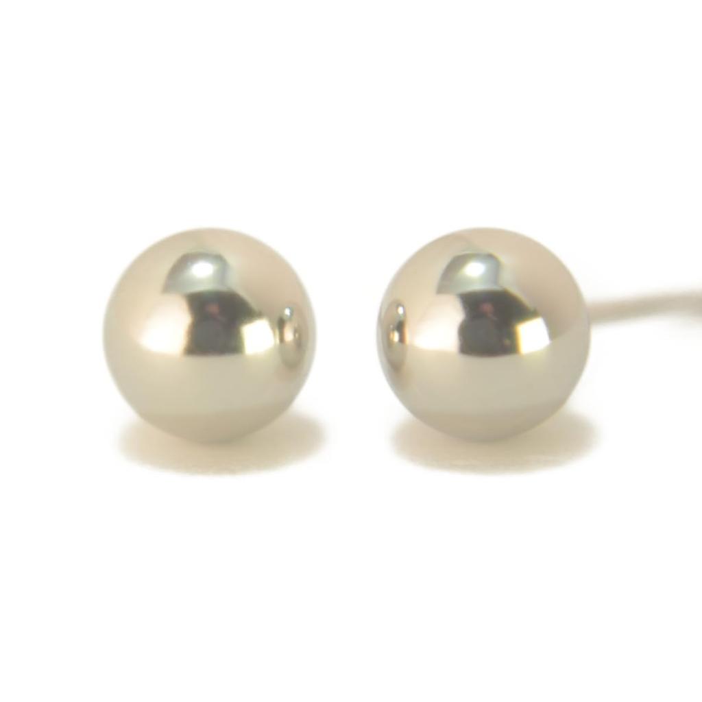 Earrings Yokomountain Platinum Round Ball 5mm Silver PT900 Pair