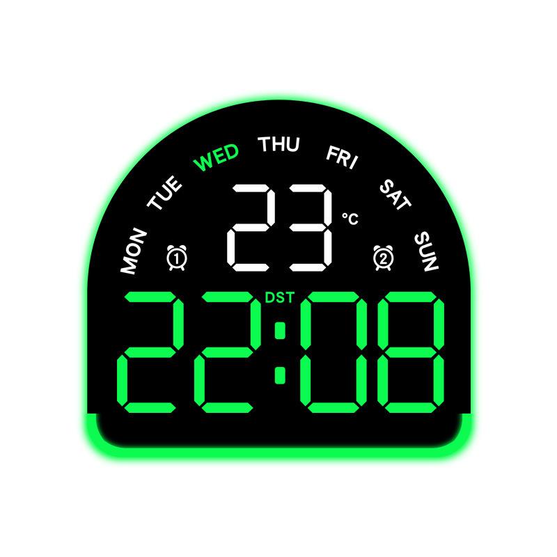 Электронные светодиодные часы с регулировкой окружающего освещения, несколькими вариантами будильника и двойным отображением температуры по Цельсию/Фаренгейту