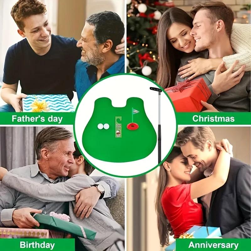 1 набор Мини-гольф Паттинг-грин - Туалетный Досуг Развлечения Спорт-Ванная Комната Крытая Спортивная Игра с Паттером и Мячом для Взрослых