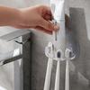 Toothbrush Toothpaste Holder Strong Load-bearing Punch Free Wall Mounted Shaver Organizer Toothbrush Storage Rack