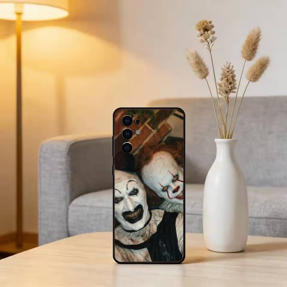 Чехол для телефона T-Terrifier H-Horror C-Clown для Samsung S25, S24, S21, S22, S23, S30, Ultra, S20, Plus, Fe, Мягкий силиконовый черный чехол