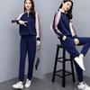 Women Patchwork Stand-Collar Sweatsuits Casual Long Sleeve Pullover Jacket Pant Two-Piece Tracksuit