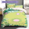 Moominvalley Pattern Bedding Home Decoration Birthday Gift ( 1 duvet cover + 2 pillowcase, without core),fan merchandise.