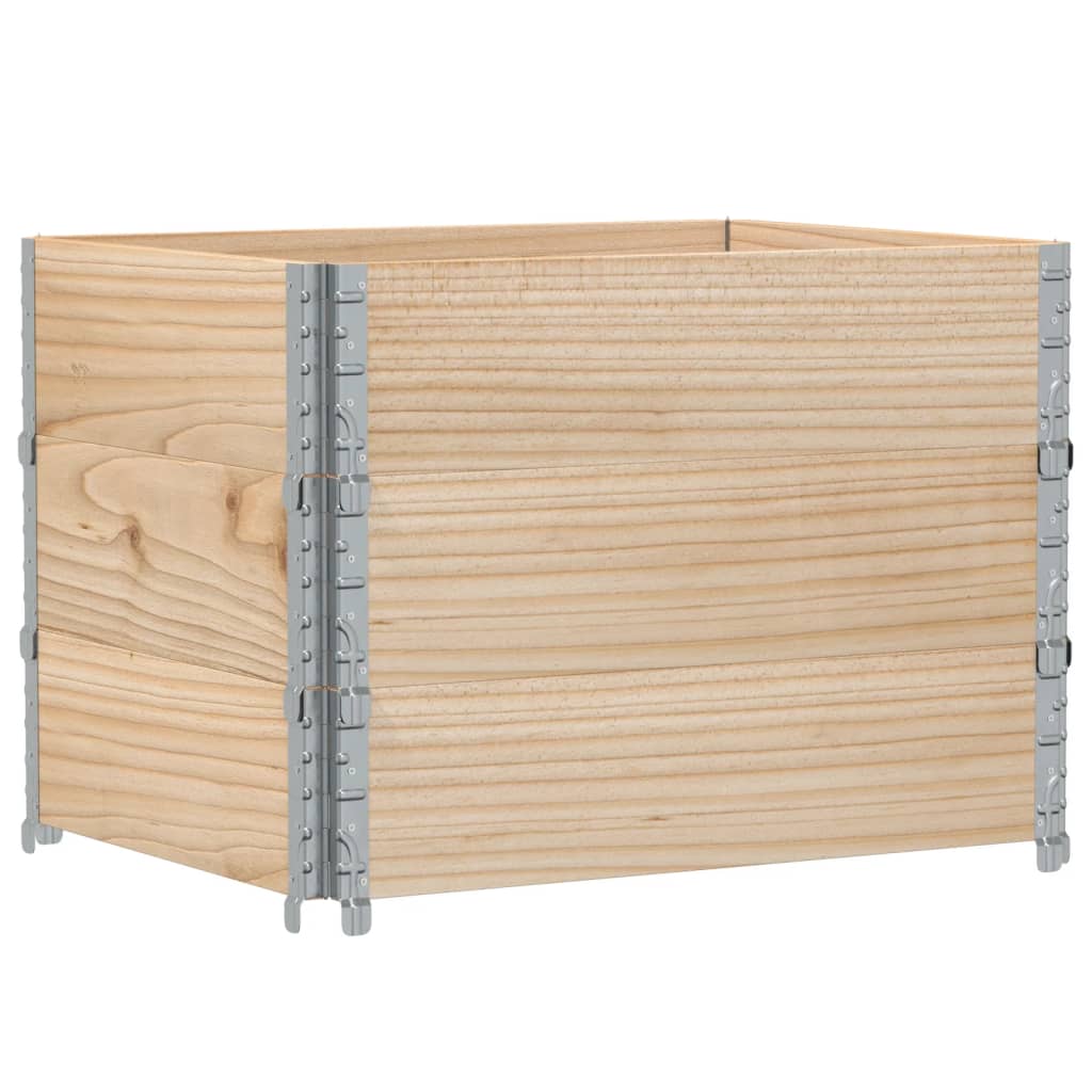 Pallet Top Frame Set 3 pcs 80 x 60 cm Solid Pine Wood