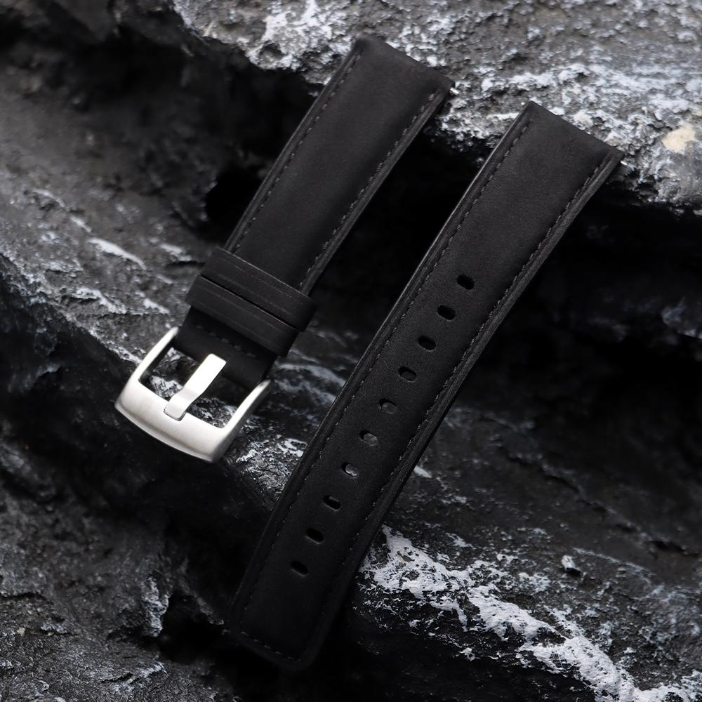20/22mm Leather Strap for Samsung Galaxy Watch 6 5 4 40/44mm Gear Band Vintage Bracelet for Xiaomi for Redmi Watch 3 Lite/Active