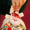Рождественские подарочные мешочки на кулиске, 3D тканевые подарочные пакеты, многоразовые рождественские пакеты для конфет с ручкой